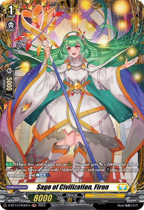 Image for Sage of Civilization, Firon (FR) (D-BT13: Flight of Chakrabarthi) (D-BT13/FR30EN) - Cardfight Vanguard