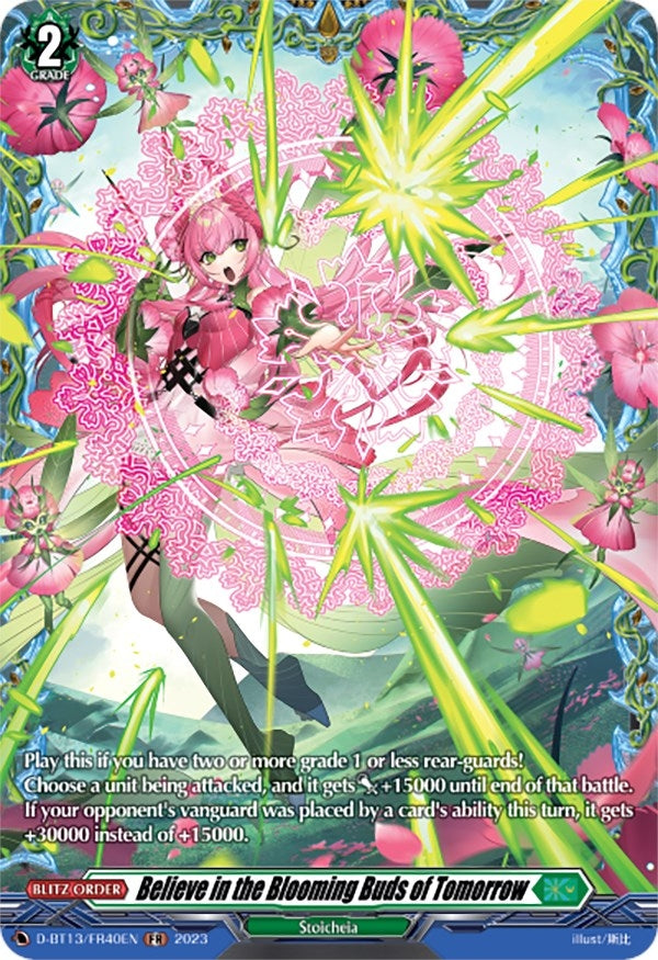 Image for Believe in the Blooming Buds of Tomorrow (FR) (D-BT13: Flight of Chakrabarthi) (D-BT13/FR40EN) - Cardfight Vanguard