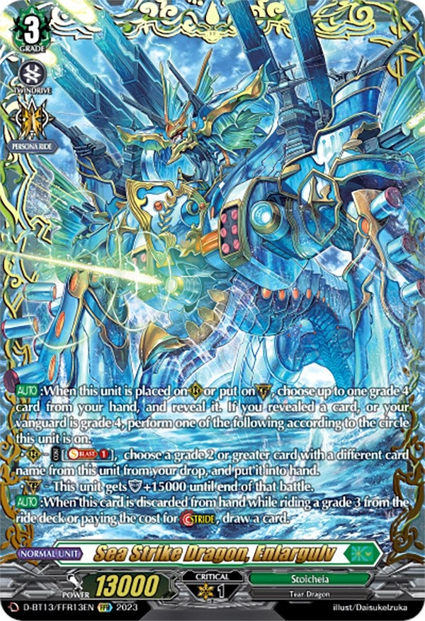 Image for Sea Strike Dragon, Enlargulv (FFR) (D-BT13: Flight of Chakrabarthi) (D-BT13/FRR13EN) - Cardfight Vanguard