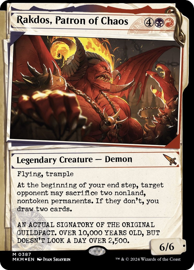 Image for Rakdos, Patron of Chaos (Showcase) (Invisible Ink) (Murders at Karlov Manor) (387) - Magic: The Gathering