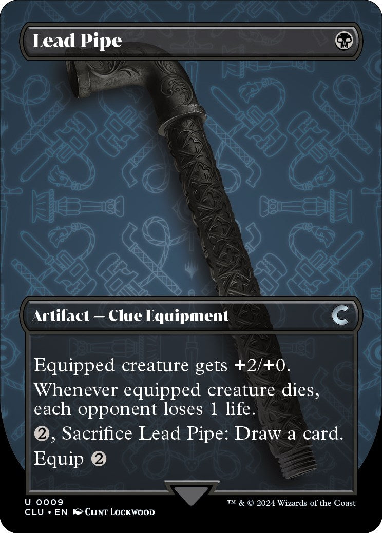 Image for Lead Pipe (Borderless) (Ravnica: Clue Edition) (9) - Magic: The Gathering