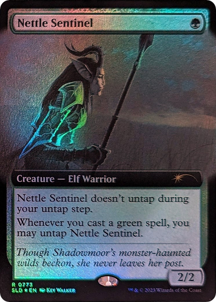 Image for Nettle Sentinel (Extended Art) (Secret Lair Drop Series) (773) - Magic: The Gathering