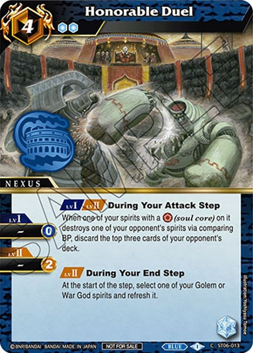 Image for Honorable Duel (Event Pack Vol. 3) (Launch & Event Promos) (ST06-013) - Battle Spirits Saga