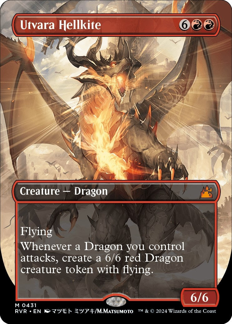 Image for Utvara Hellkite (Anime Borderless) (Ravnica Remastered) (431) - Magic: The Gathering