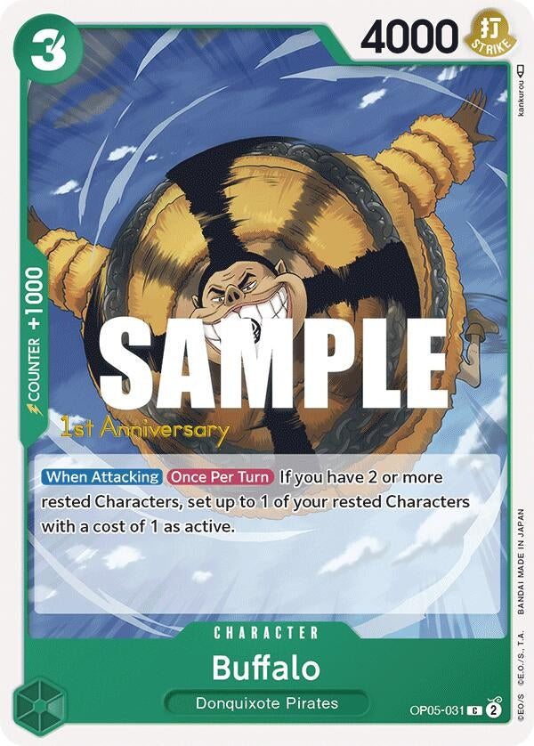 Image for Buffalo (Awakening of the New Era: 1st Anniversary Tournament Cards) (OP05-031) - One Piece Card Game