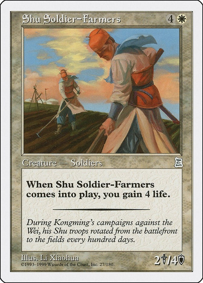 Image for Shu Soldier-Farmers (Portal Three Kingdoms) (27) - Magic: The Gathering