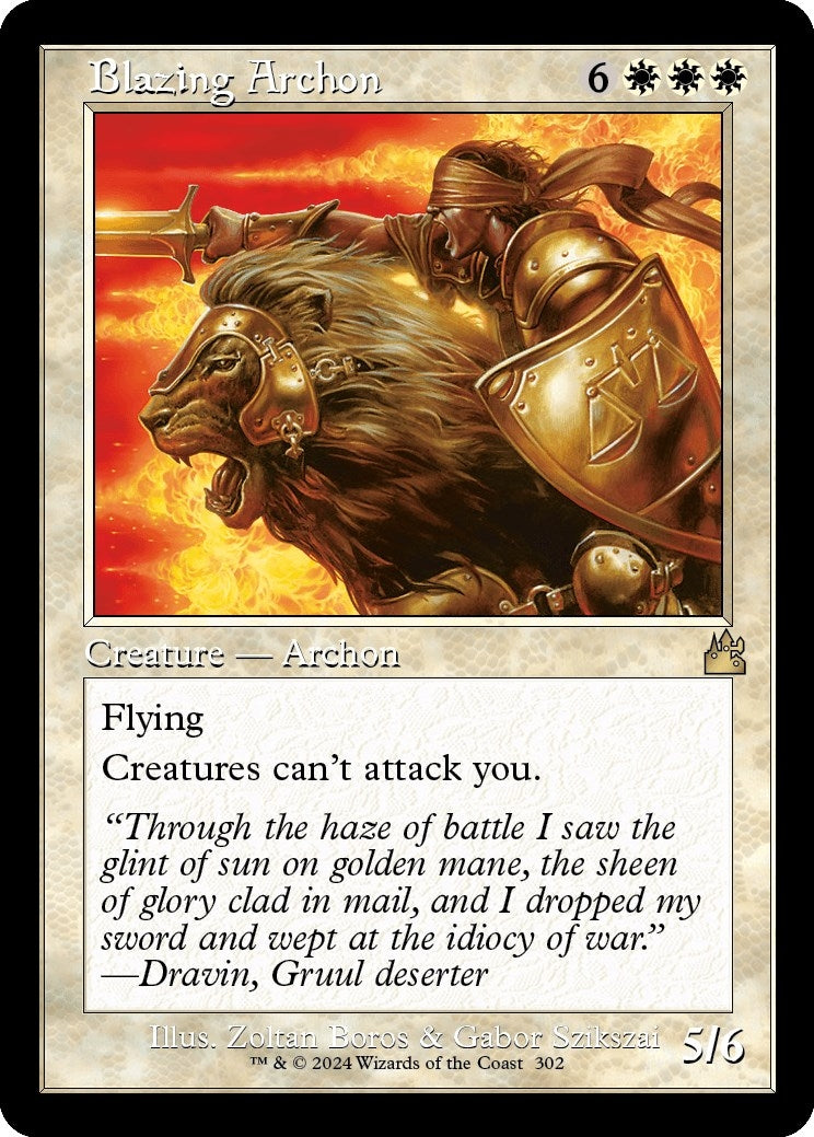 Image for Blazing Archon (Retro Frame) (Ravnica Remastered) (302) - Magic: The Gathering