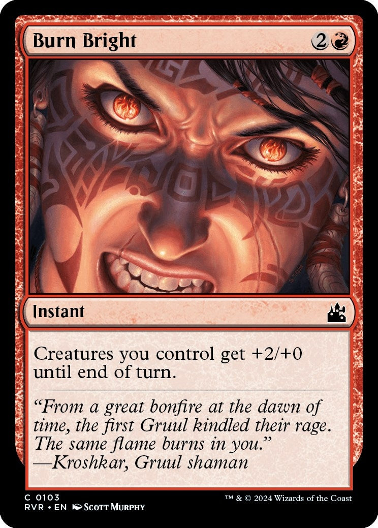 Image for Burn Bright (Ravnica Remastered) (103) - Magic: The Gathering