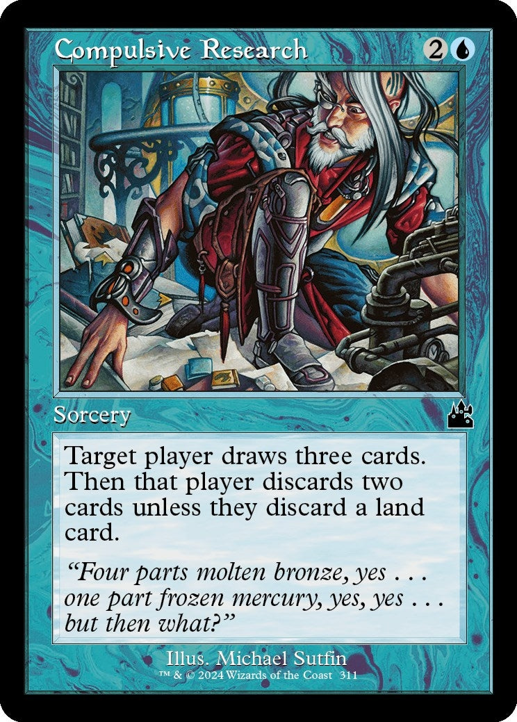Image for Compulsive Research (Retro Frame) (Ravnica Remastered) (311) - Magic: The Gathering