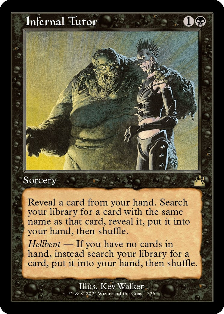 Image for Infernal Tutor (Retro Frame) (Ravnica Remastered) (326) - Magic: The Gathering