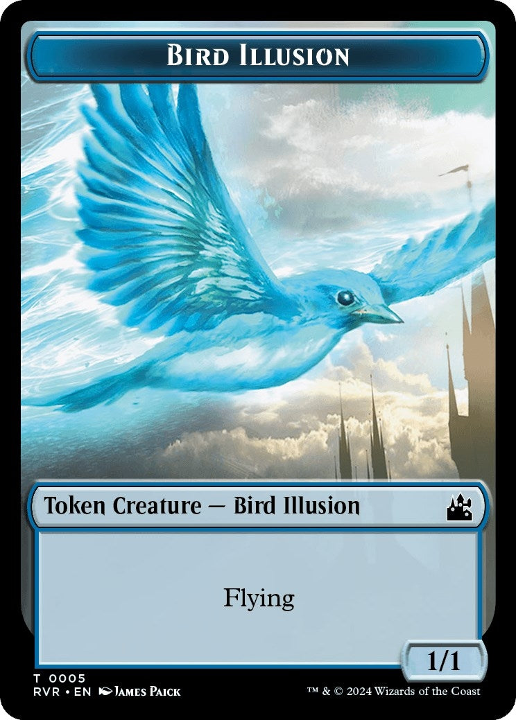 Image for Bird Illusion Token (Ravnica Remastered) (5) - Magic: The Gathering