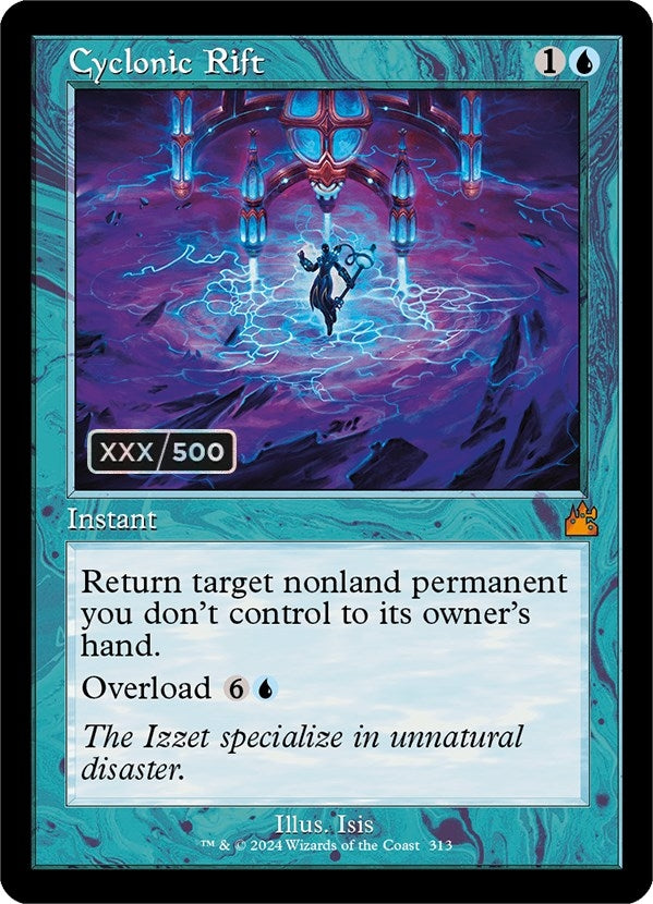 Image for Cyclonic Rift (Retro Frame) (Serial Numbered) (Ravnica Remastered) (313) - Magic: The Gathering