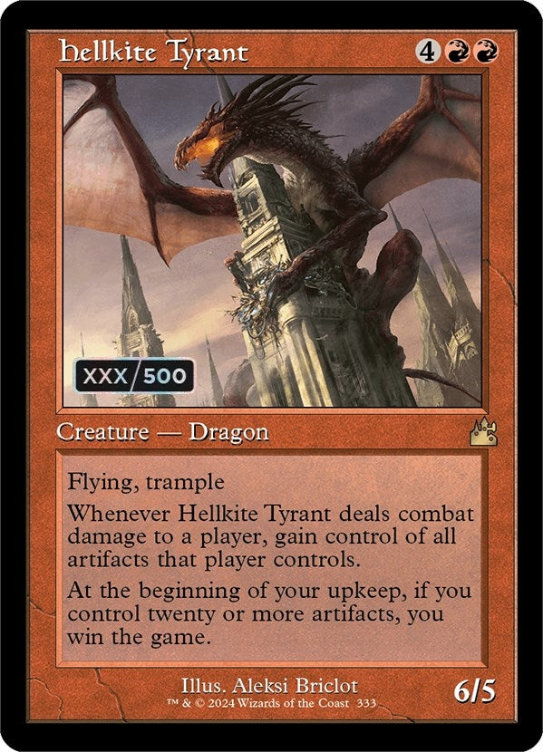 Image for Hellkite Tyrant (Retro Frame) (Serial Numbered) (Ravnica Remastered) (333) - Magic: The Gathering