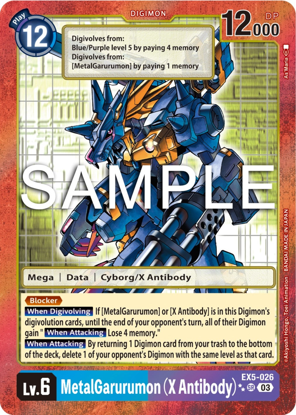 Image for MetalGarurumon (X Antibody) (2 Star Alternate Art) (EX05) (5026)