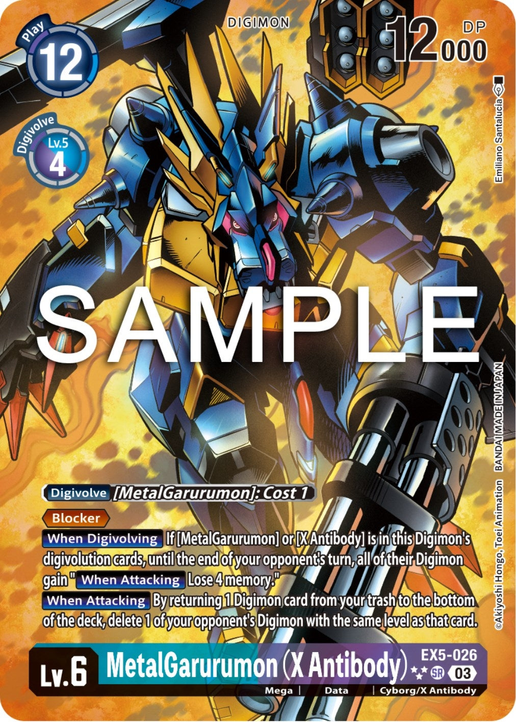 Image for MetalGarurumon (X Antibody) (3 Star Alternate Art) (EX05) (5026)