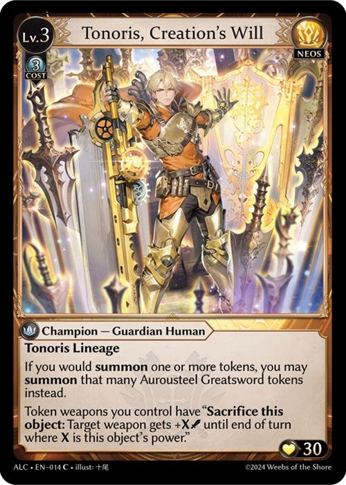 Image for Tonoris, Creation's Will (Alchemical Revolution) (014) - Grand Archive TCG
