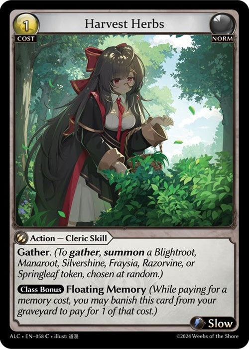 Image for Harvest Herbs (Alchemical Revolution) (058) - Grand Archive TCG