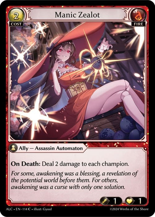 Image for Manic Zealot (Alchemical Revolution) (114) - Grand Archive TCG