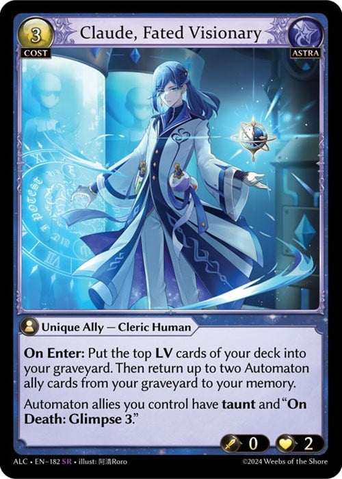 Image for Claude, Fated Visionary (Alchemical Revolution) (182) - Grand Archive TCG