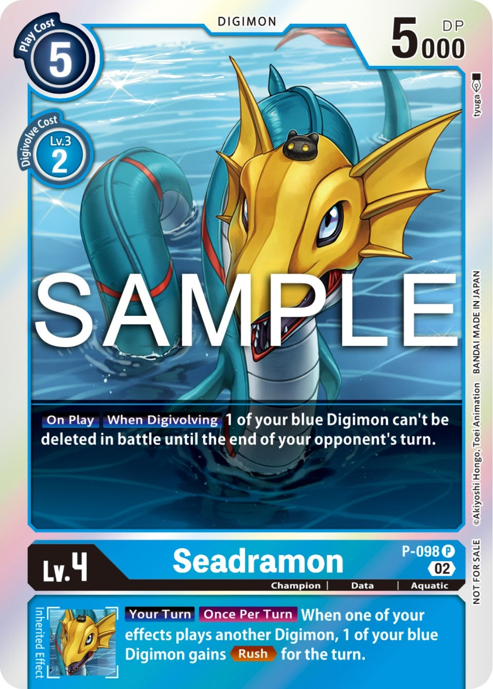 Image for Seadramon - P-098 (Limited Card Pack Ver.2) (D-PR) (P-098 P) - Digimon Card Game