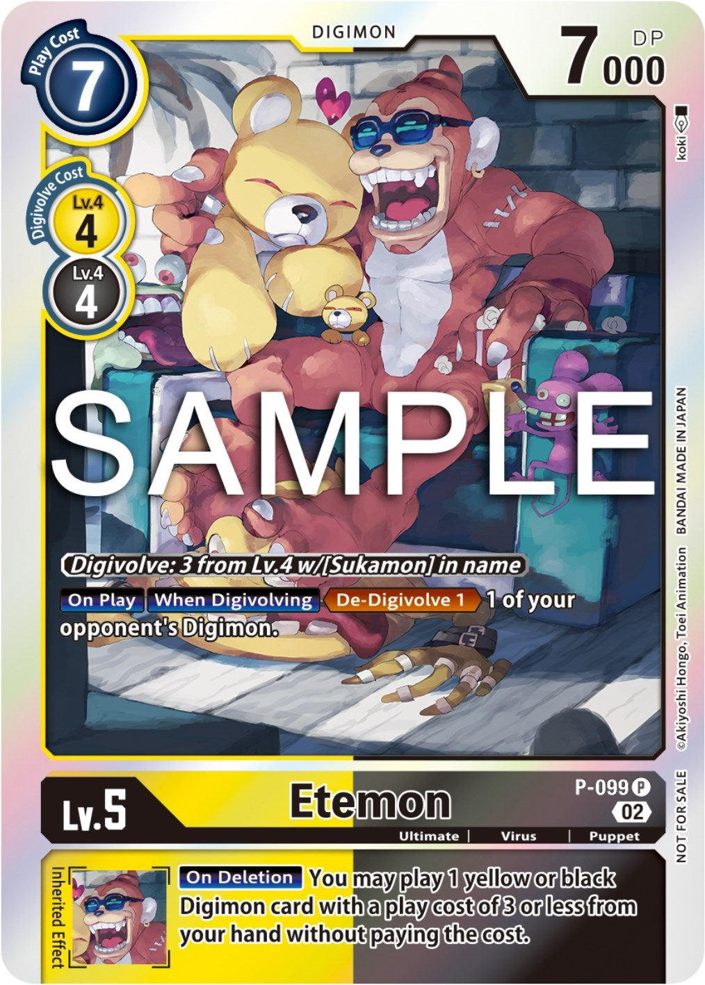 Image for Etemon - P-099 (Limited Card Pack Ver.2) (D-PR) (P-099 P) - Digimon Card Game