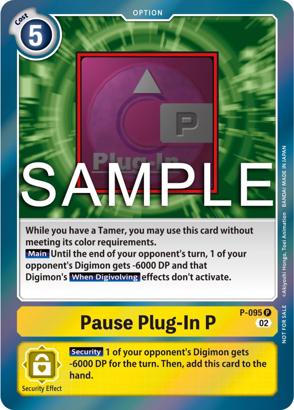 Image for Pause Plug-In P - P-095 (3rd Anniversary Update Pack) - Digimon Card Game