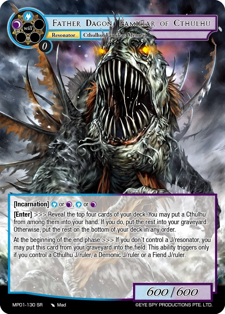 Image for Father Dagon, Familiar of Cthulhu (Masterpiece "Pilgrim-Memories") (MP01-130 SR) - Force of Will