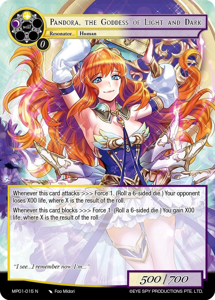 Image for Pandora, the Goddess of Light and Dark (Masterpiece "Pilgrim-Memories") (MP01-015 N) - Force of Will
