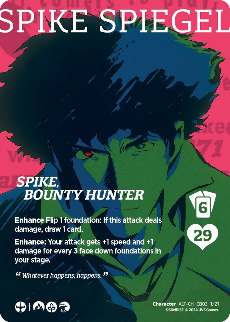 Image for Spike, Bounty Hunter (Alternate Art) (Challenger Series: Cowboy Bebop and Trigun Stampede) (CB02 1/21) - UniVersus
