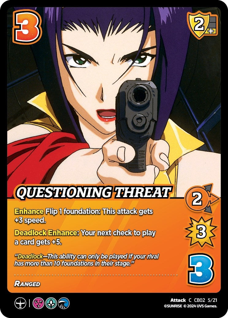 Image for Questioning Threat (Challenger Series: Cowboy Bebop and Trigun Stampede) (CB02 5/21) - UniVersus