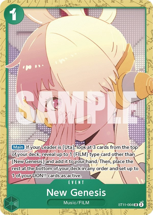 Image for New Genesis (Starter Deck 11: Uta Deck Battle) (One Piece Promotion Cards) (ST11-004) - One Piece Card Game