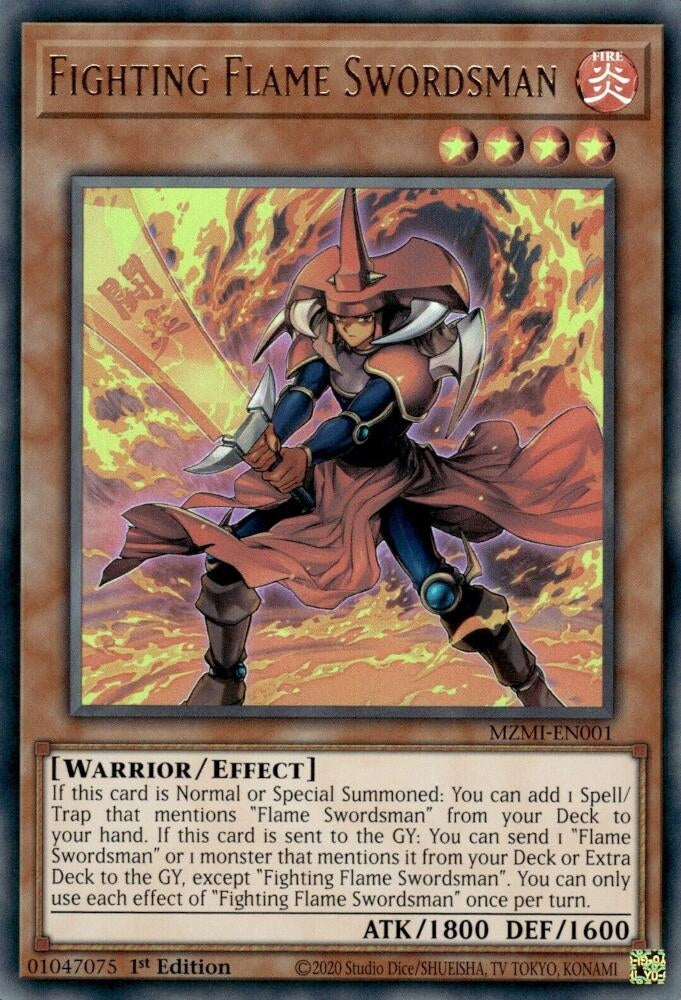 Image for Fighting Flame Swordsman (Maze of Millennia) (MZMI-EN001) - YuGiOh