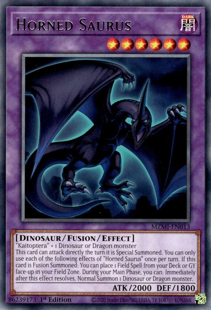 Image for Horned Saurus (Maze of Millennia) (MZMI-EN013) - YuGiOh