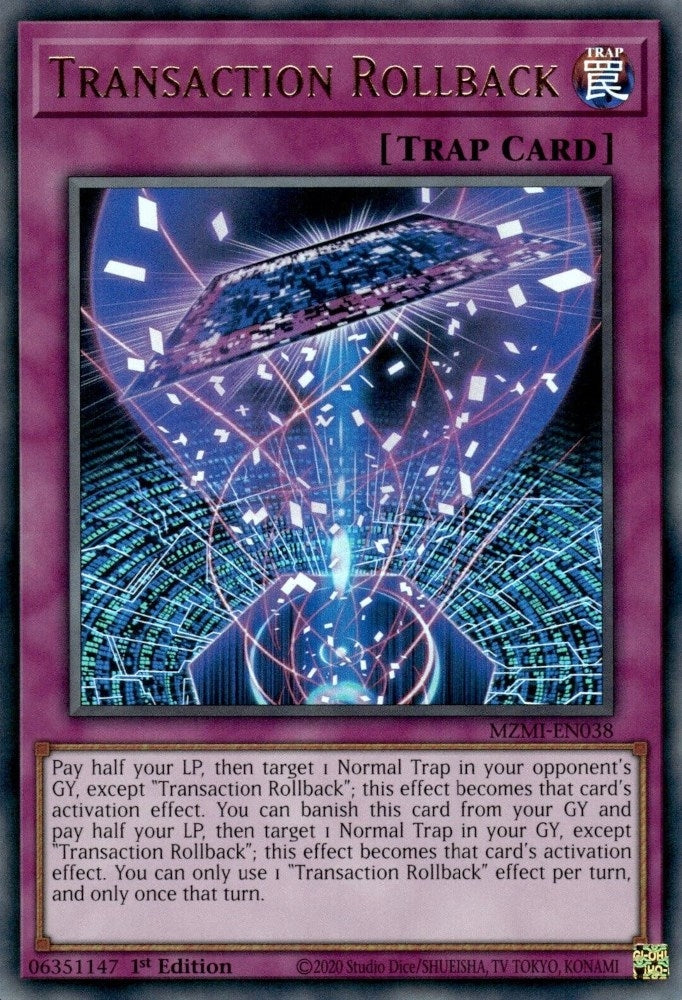 Image for Transaction Rollback (Maze of Millennia) (MZMI-EN038) - YuGiOh