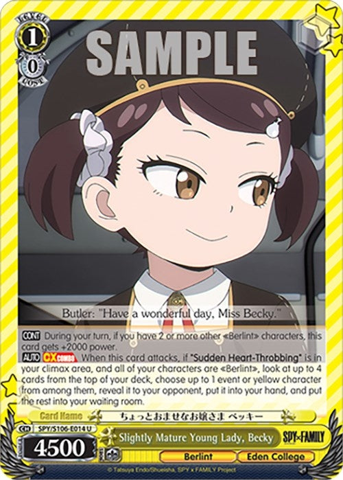 Image for Slightly Mature Young Lady, Becky (SPY x FAMILY) (SPY/S106-E014 U) - Weiss Schwarz