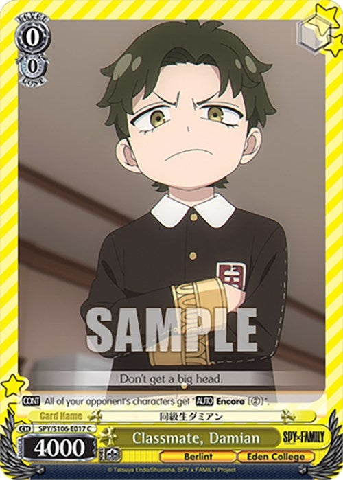 Image for Classmate, Damian (SPY x FAMILY) (SPY/S106-E017 C) - Weiss Schwarz