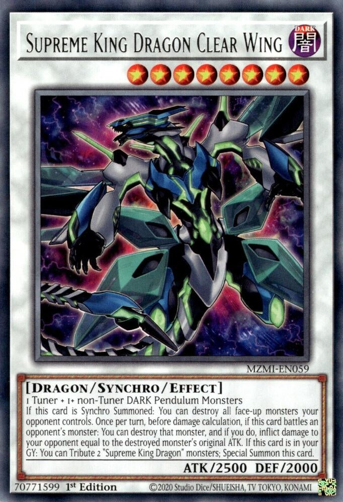 Image for Supreme King Dragon Clear Wing (Maze of Millennia) (MZMI-EN059) - YuGiOh