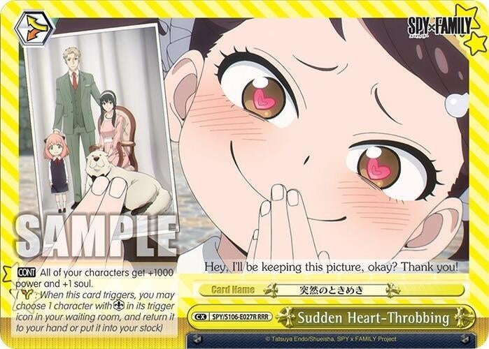 Image for Sudden Heart-Throbbing (RRR) (SPY x FAMILY) (SPY/S106-E027R RRR) - Weiss Schwarz