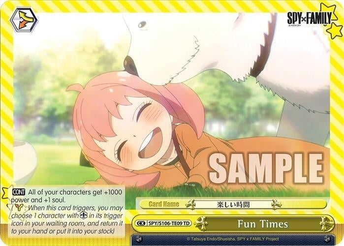 Image for Fun Times (SPY x FAMILY) (SPY/S106-TE09 TD) - Weiss Schwarz
