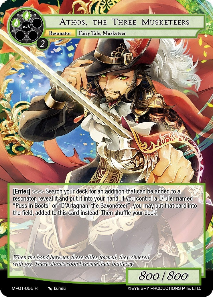 Image for Athos, the Three Musketeers (Masterpiece "Pilgrim-Memories") (MP01-055 R) - Force of Will
