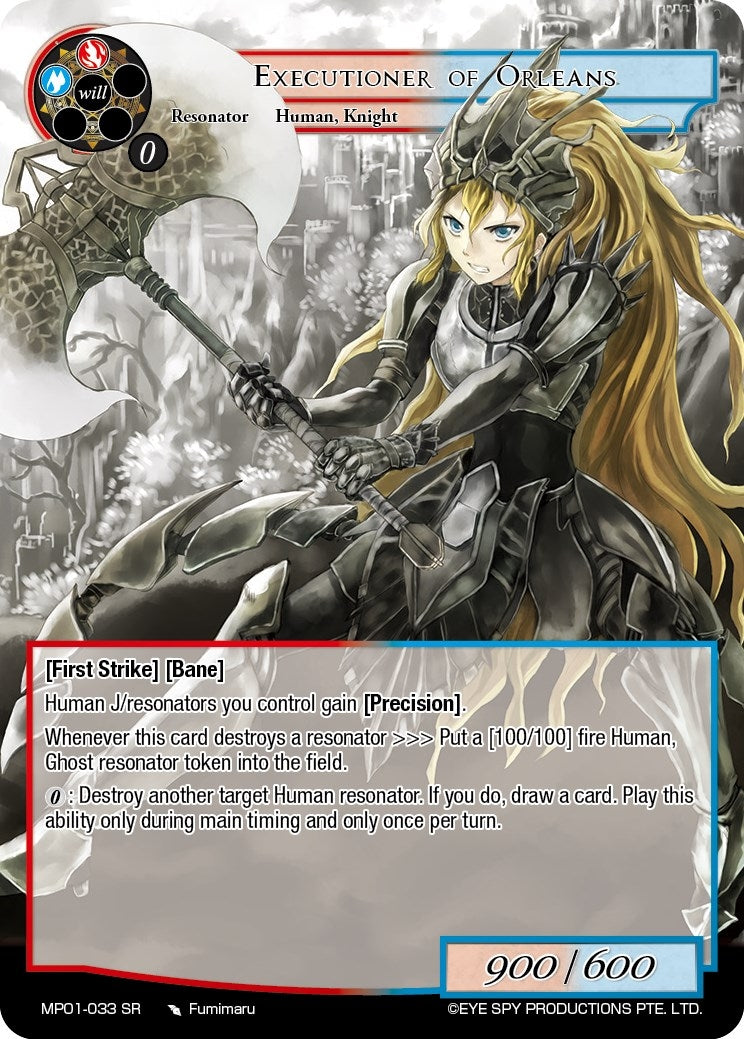 Image for Executioner of Orleans (Masterpiece "Pilgrim-Memories") (MP01-033 SR) - Force of Will