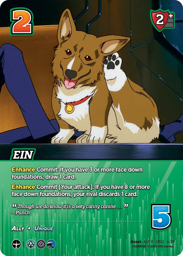 Image for Ein (Alternate Art) (Challenger Series: Cowboy Bebop and Trigun Stampede) (CB02 4/21) - UniVersus