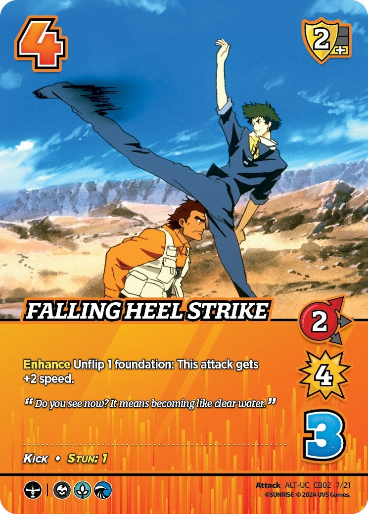 Image for Falling Heel Strike (Alternate Art) (Challenger Series: Cowboy Bebop and Trigun Stampede) (CB02 7/21) - UniVersus