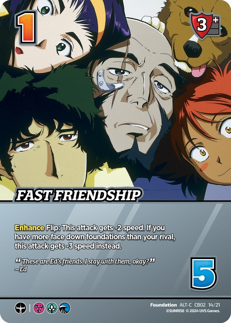 Image for Fast Friendship (Alternate Art) (Challenger Series: Cowboy Bebop and Trigun Stampede) (CB02 14/21) - UniVersus