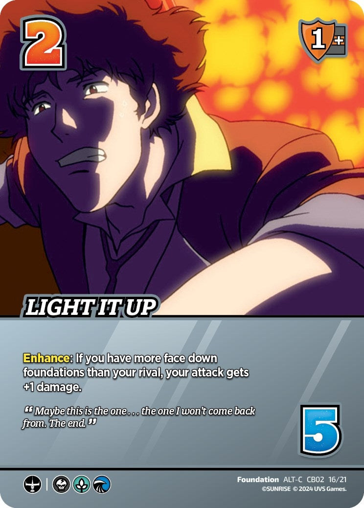 Image for Light it Up (Alternate Art) (Challenger Series: Cowboy Bebop and Trigun Stampede) (CB02 16/21) - UniVersus