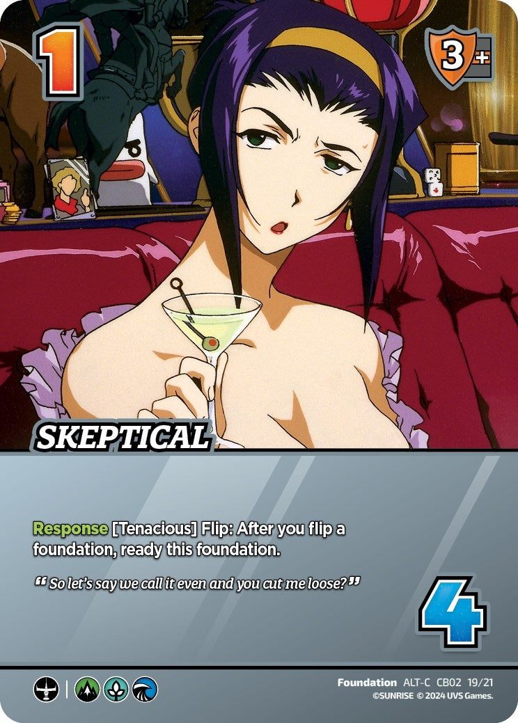 Image for Skeptical (Alternate Art) (Challenger Series: Cowboy Bebop and Trigun Stampede) (CB02 19/21) - UniVersus