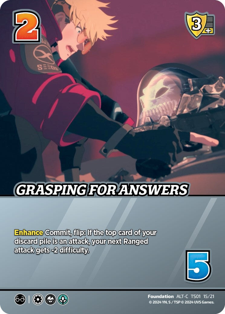 Image for Grasping For Answers (Alternate Art) (Challenger Series: Cowboy Bebop and Trigun Stampede) (TS01 15/21) - UniVersus