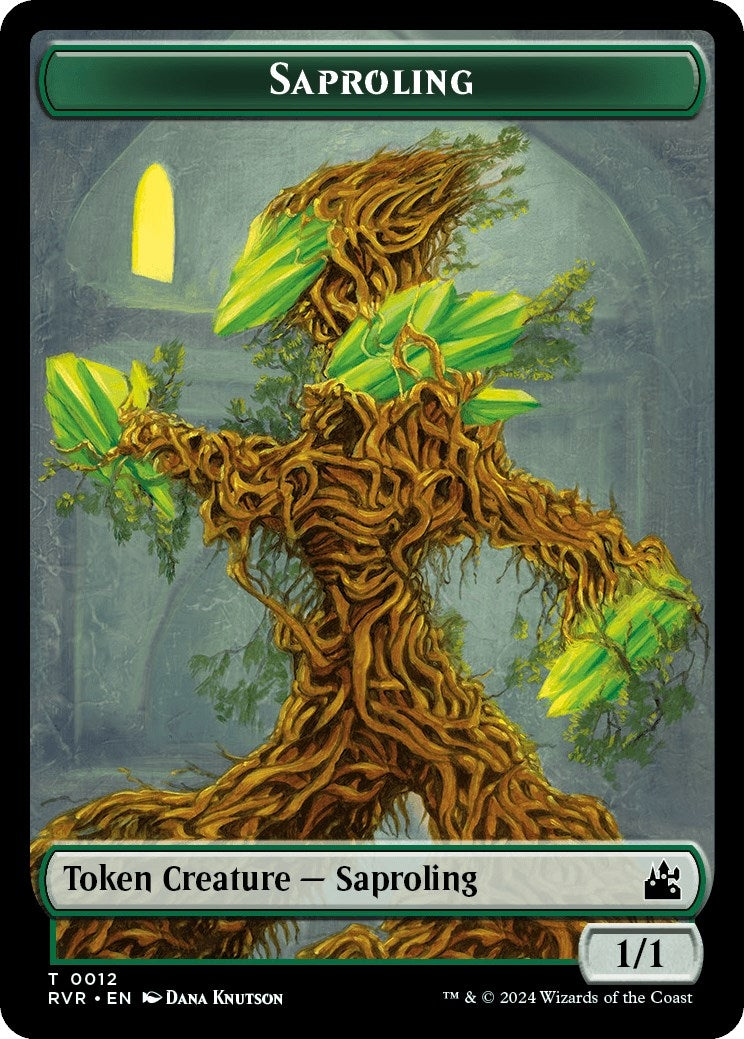 Image for Saproling // Angel (0002) Double-Sided Token (Ravnica Remastered) (12 // 2) - Magic: The Gathering