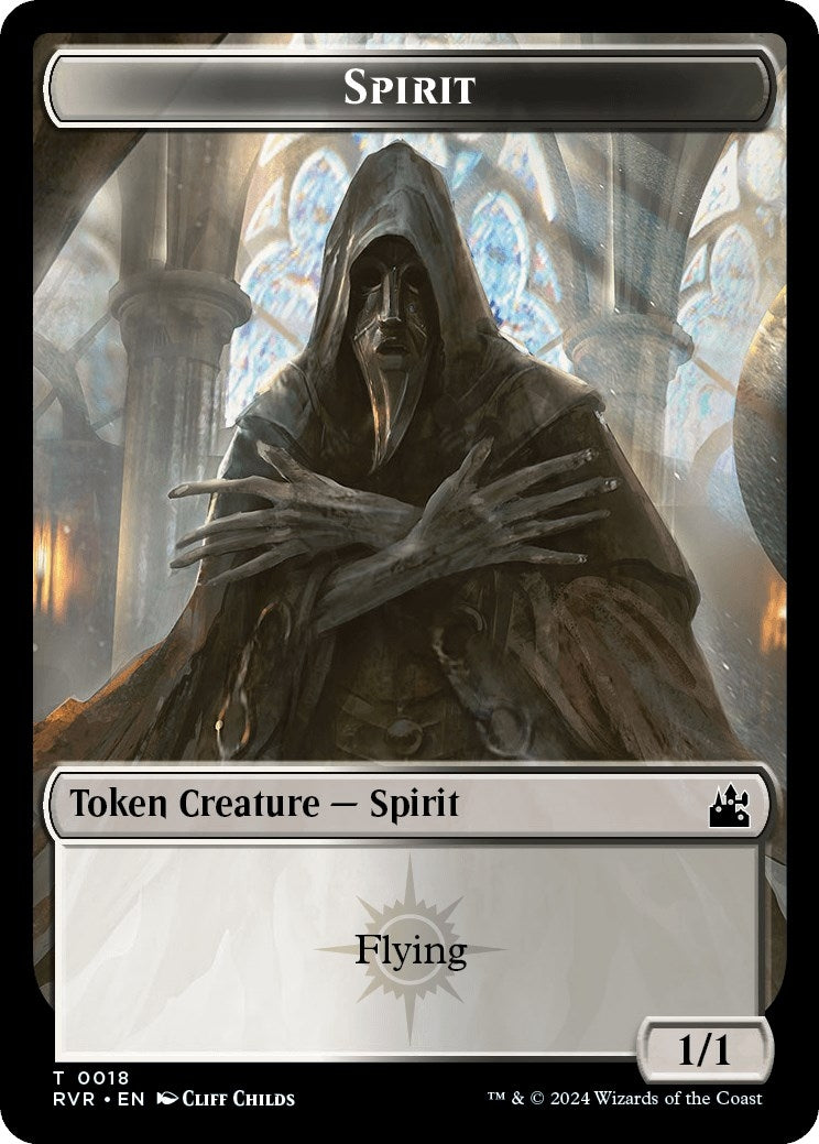 Image for Spirit (0018) // Angel (0002) Double-Sided Token (Ravnica Remastered) (18 // 2) - Magic: The Gathering