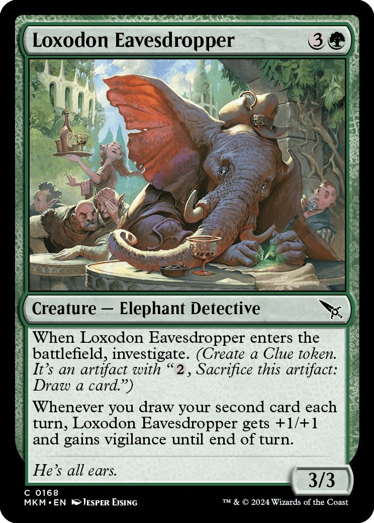 Image for Loxodon Eavesdropper (Murders at Karlov Manor) (168) - Magic: The Gathering